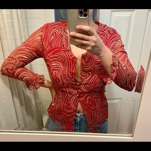 Silk vintage 70’s style blouse